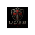 Lazarus Tactical Vinyl Decal — Shield & Cross Kiss-Cut Sticker